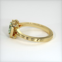0.95 Ct. Yellowish Green Sapphire Ring, 18K Yellow Gold 4